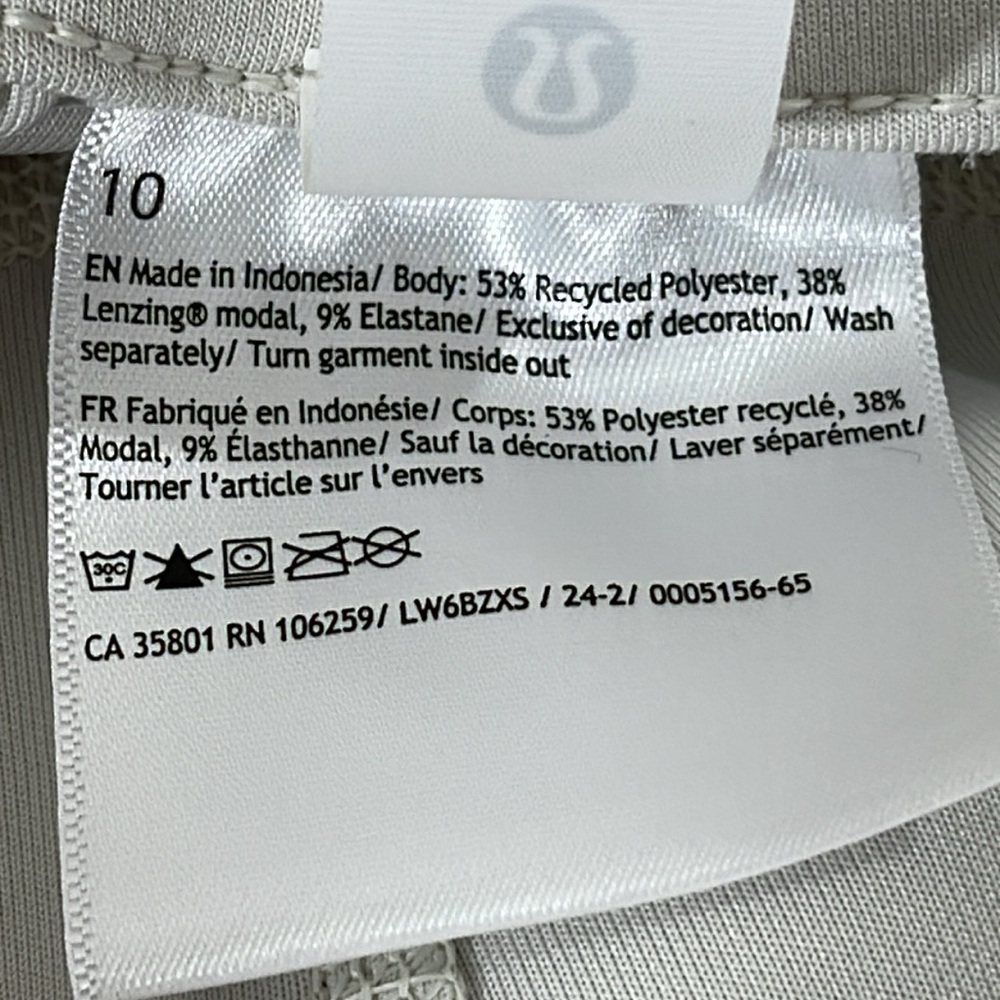 LULULEMON Softstreme High-Rise Straight-Leg Cropped 24” Length Bone Size 10 NEW - Picture 11 of 15